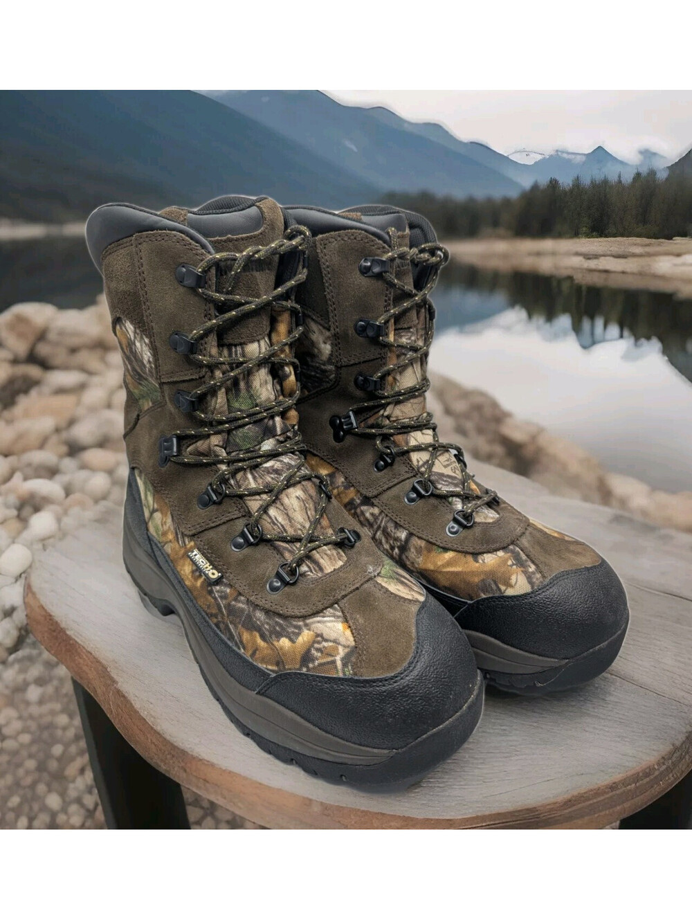 Gander TecH2O Camo Hunting Boots Men 9 800 Gram Thinsulate Waterprf Irish Setter